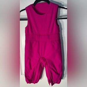 Columbia Pink Snow Bibs Size 18-24 Months Girls Fleece Lined Velcro Adjustable
